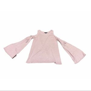 AEO mauve cold shoulder sweater